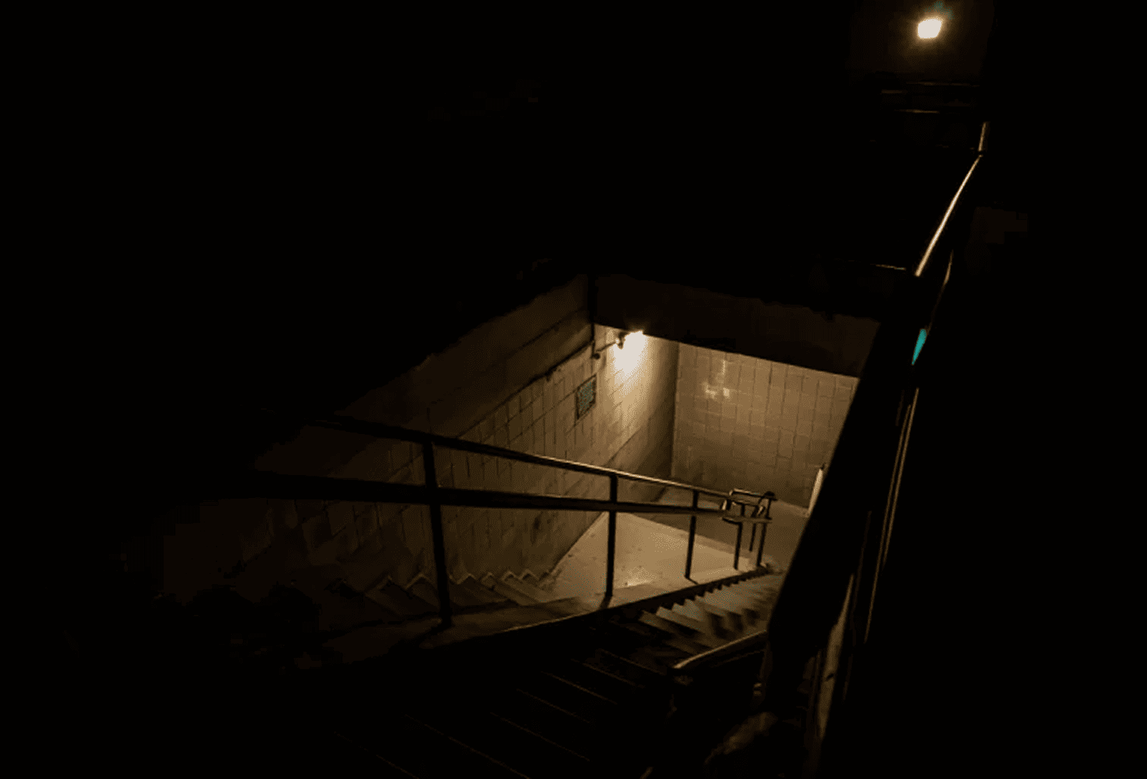 Poor lighting in parking lots or stairwells