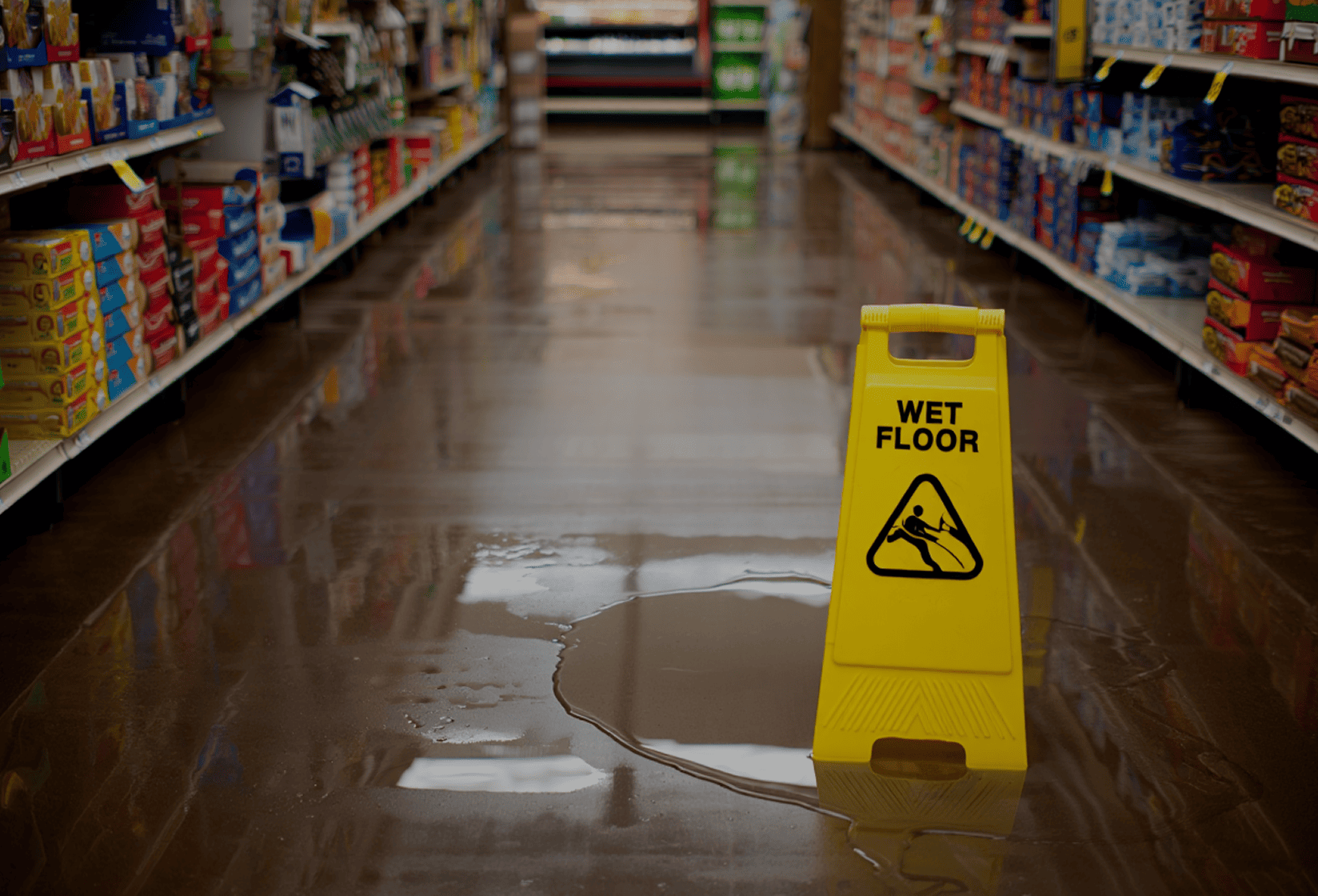 Slipping on wet or greasy surfaces