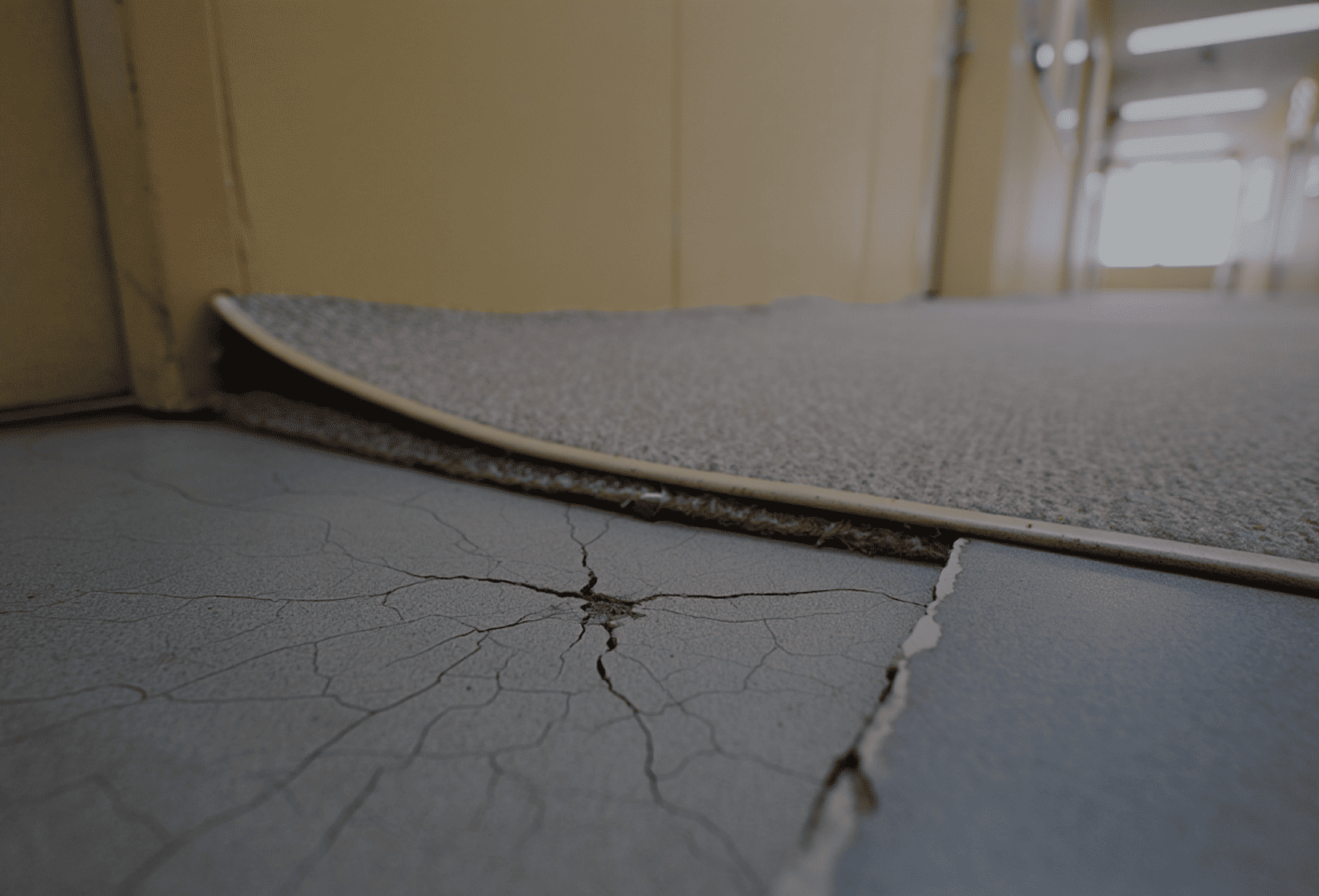 Tripping over uneven flooring or loose carpeting